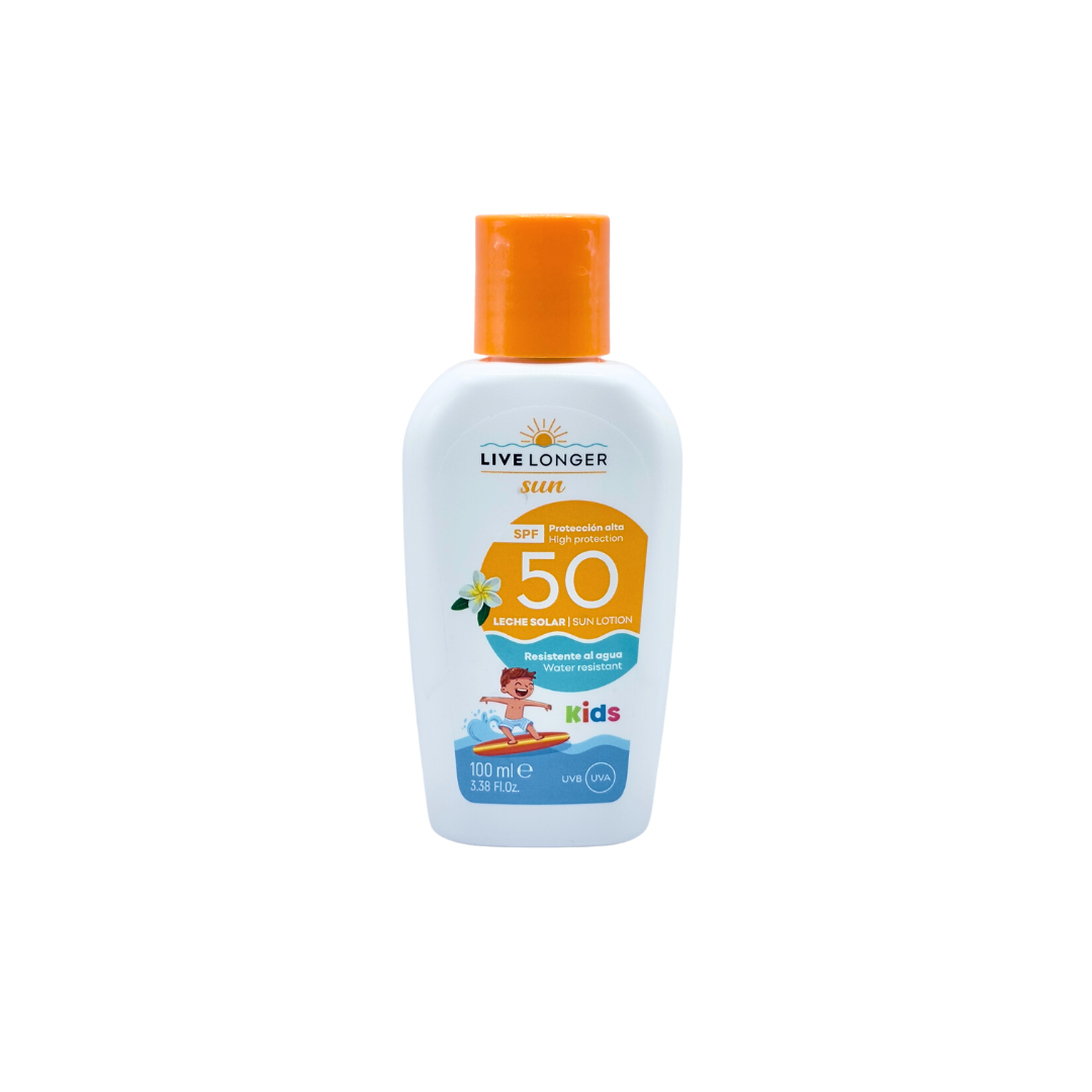 Live Longer Sun Loção Solar Monoi SPF50 100ml Kids